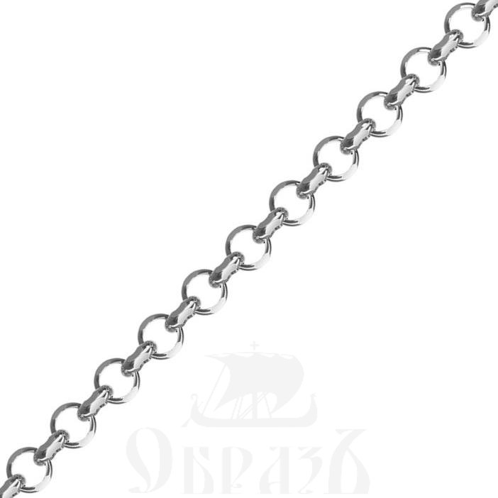 цепь плетение "тонда" (chopard, шопард) серебро 925 пробы с родиевым покрытием (арт. нц 22-276-3 d0,50)